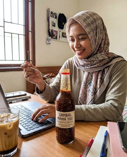 Contoh konten: Sela kerja dari rumah